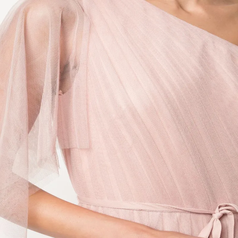 Marchesa Notte One Shoulder Flutter Bridesmaid Gown-1