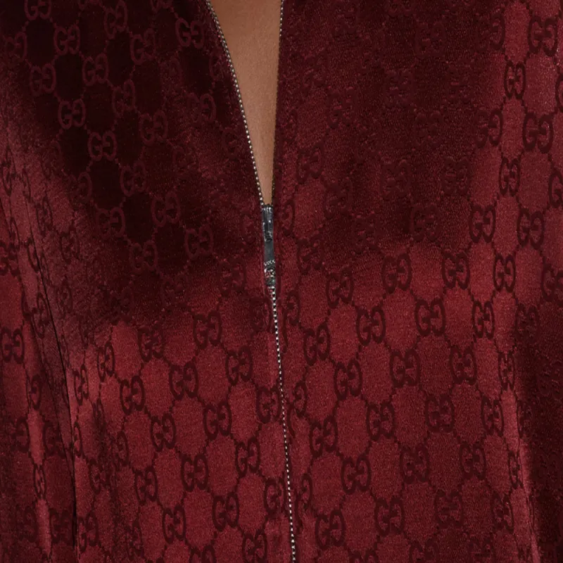 GUCCI Jacquard Zip Jacket 'Rosso Nuovo'-5