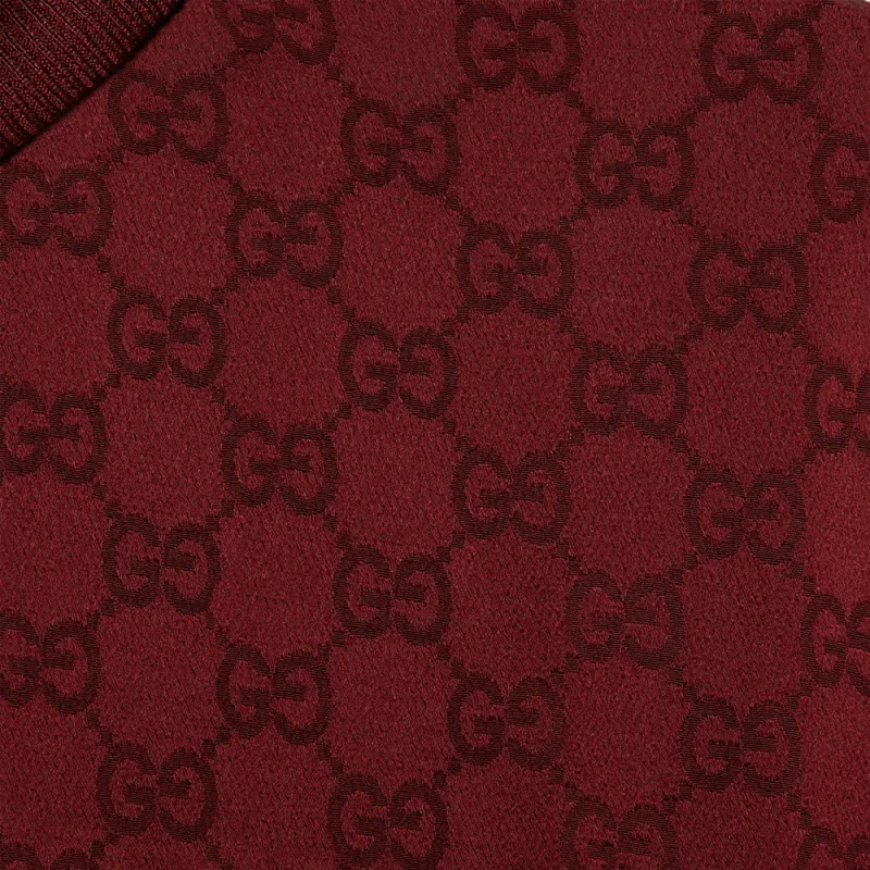 GUCCI Jacquard Zip Jacket 'Rosso Nuovo'-4