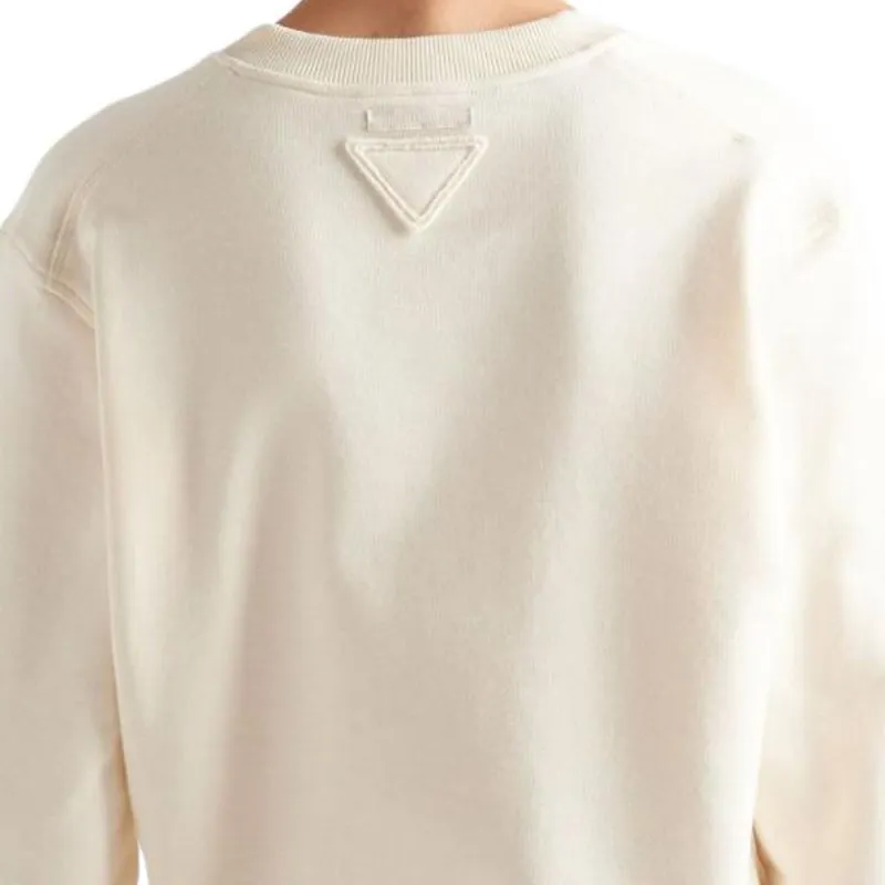 PRADA Logo print Cotton Sweatshirt-1