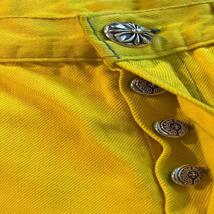 Chrome Hearts Jeans Women's Yellow - Cheap Rcj Jordan Outlet