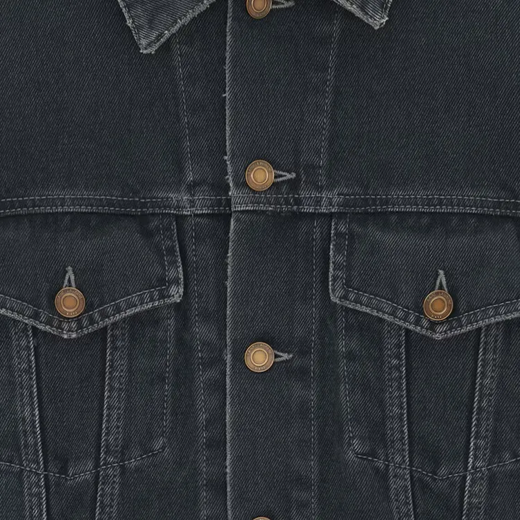 SAINT LAURENT Neo 80s Denim Jacket 'Black'-6