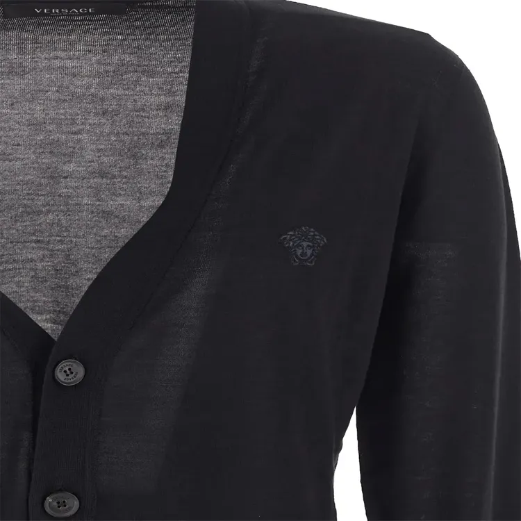 VERSACE Medusa Head Embroidered Cardigan-5