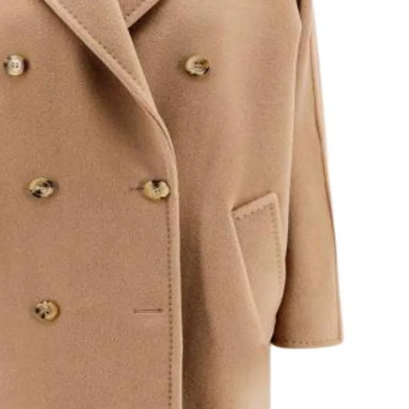 MaxMara Double-Breasted Long-Sleeved Coat-4