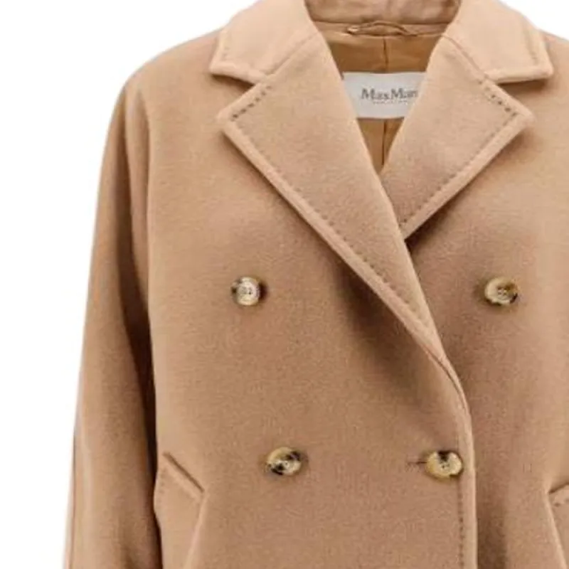 MaxMara Double-Breasted Long-Sleeved Coat-5