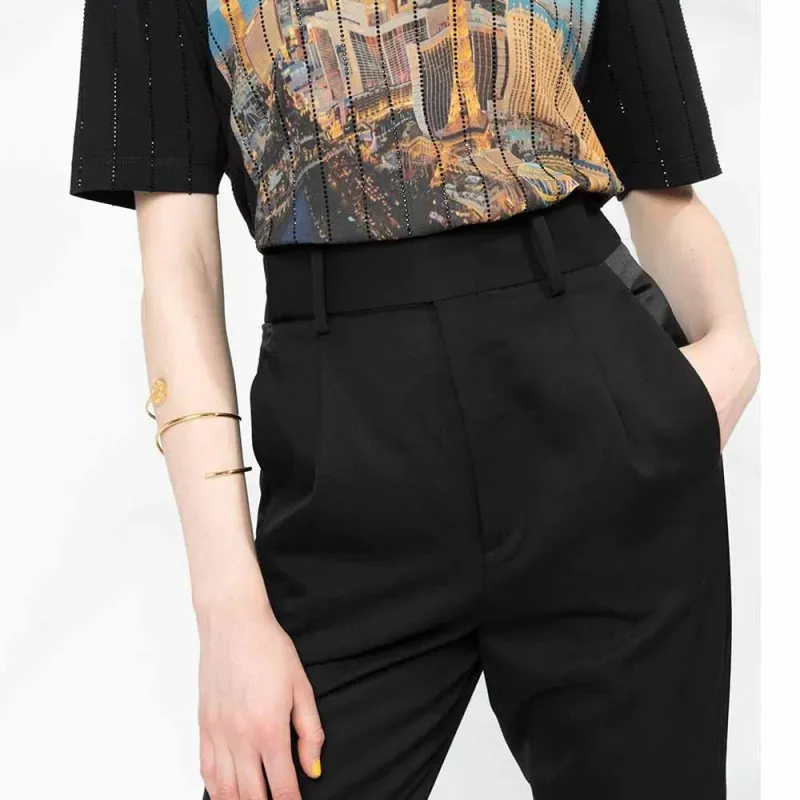 SAINT LAURENT Casual Pants Women's Black-4