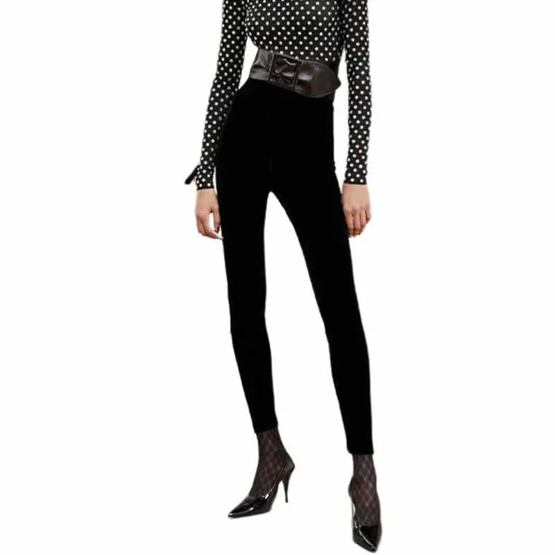 SAINT LAURENT FW21 Leggings Women's Black-3