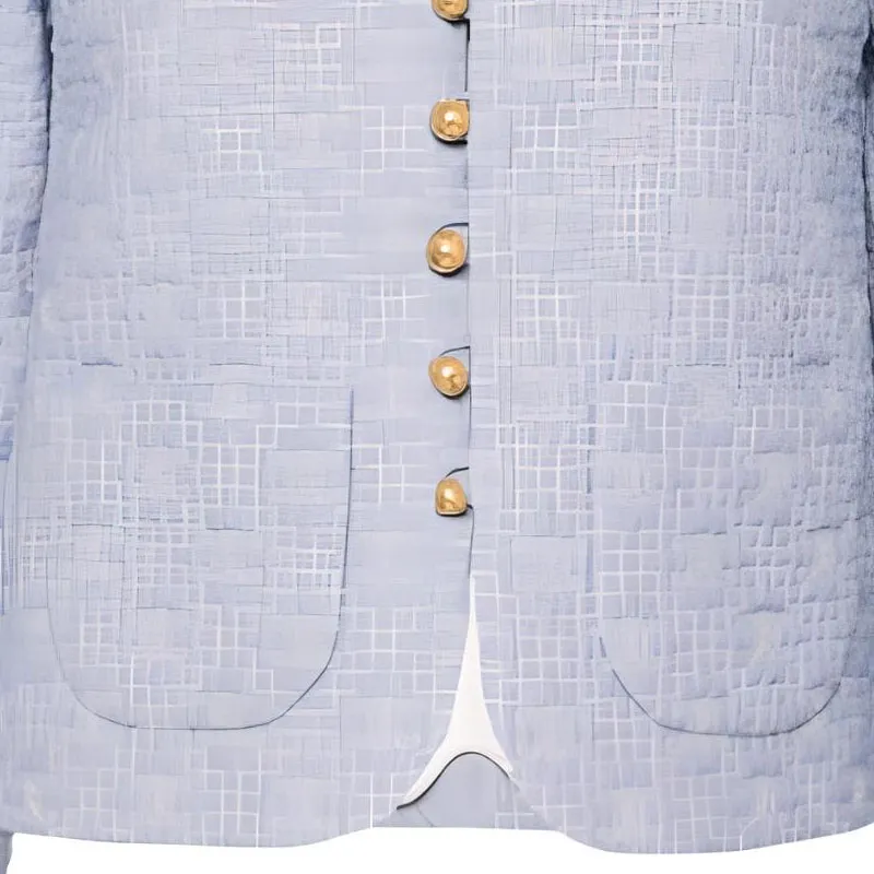CELINE Triomphe Boutis Chelsea Jacket In Striped Cotton-6