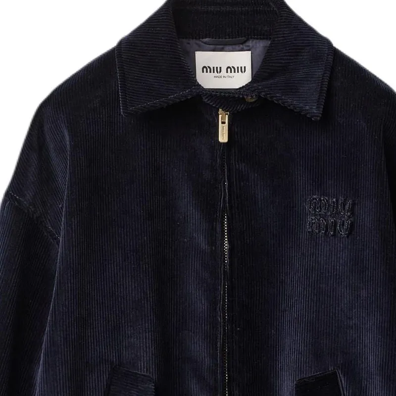 MIU MIU Jacket Women's Marine Blue-5
