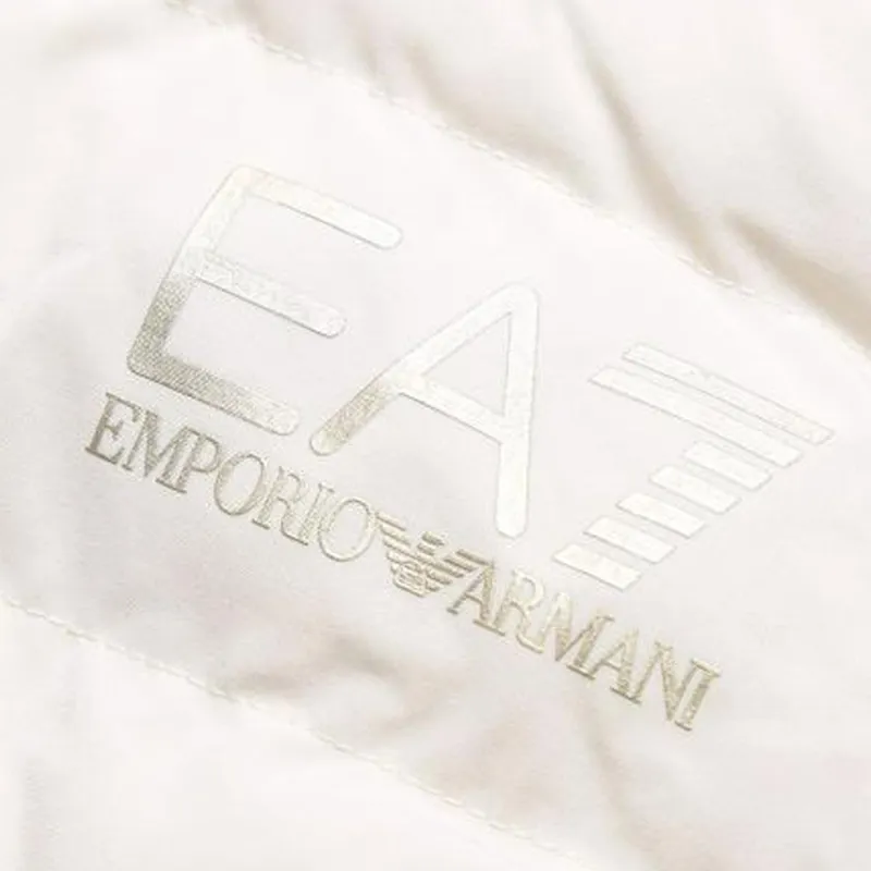 EMPORIO ARMANI EA7 Puffer Jacket Coat Women's Moonlight Beige-5