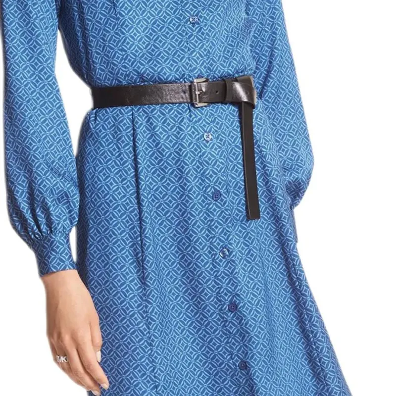 MICHAEL KORS SS23 Long Sleeved Dresses Women's Blue-3