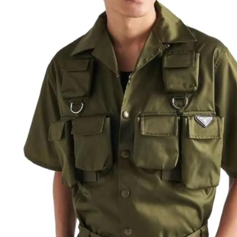 PRADA Shirts Men Green-5