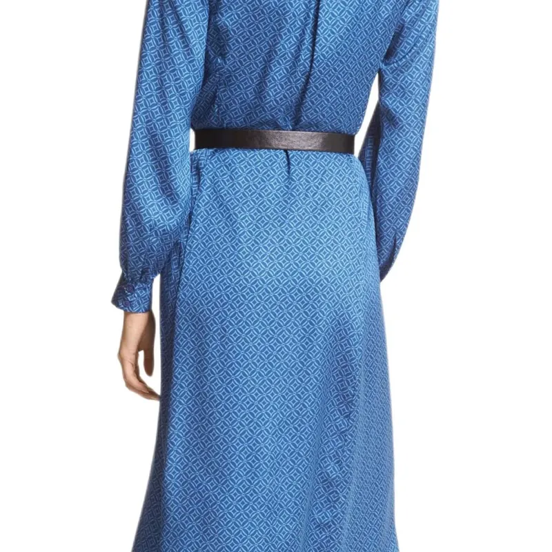 MICHAEL KORS SS23 Long Sleeved Dresses Women's Blue-5