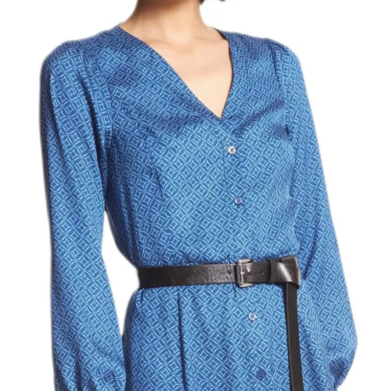 MICHAEL KORS SS23 Long Sleeved Dresses Women's Blue-2
