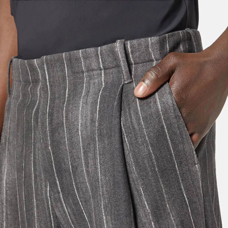 VERSACE Pinstripe High Waist Tailored Pants-1