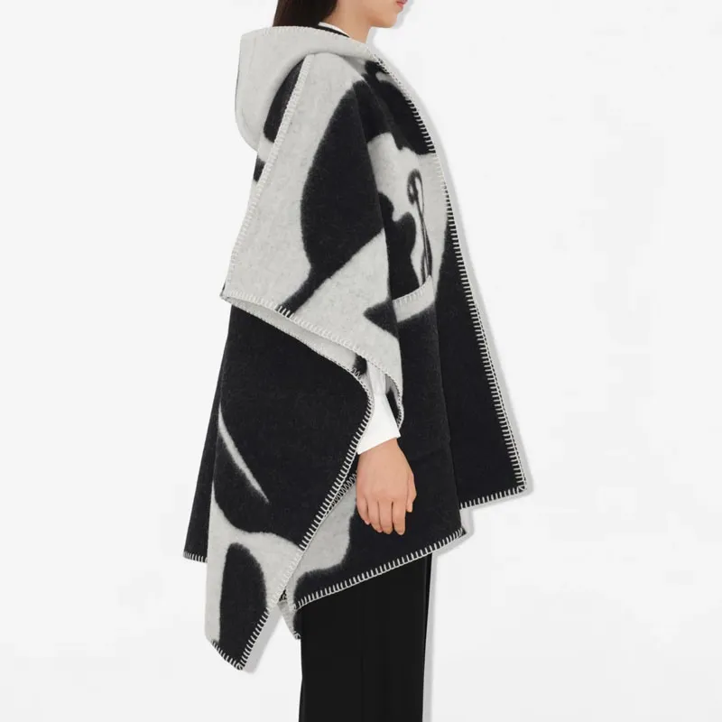 Burberry Logo Hooded Poncho-3