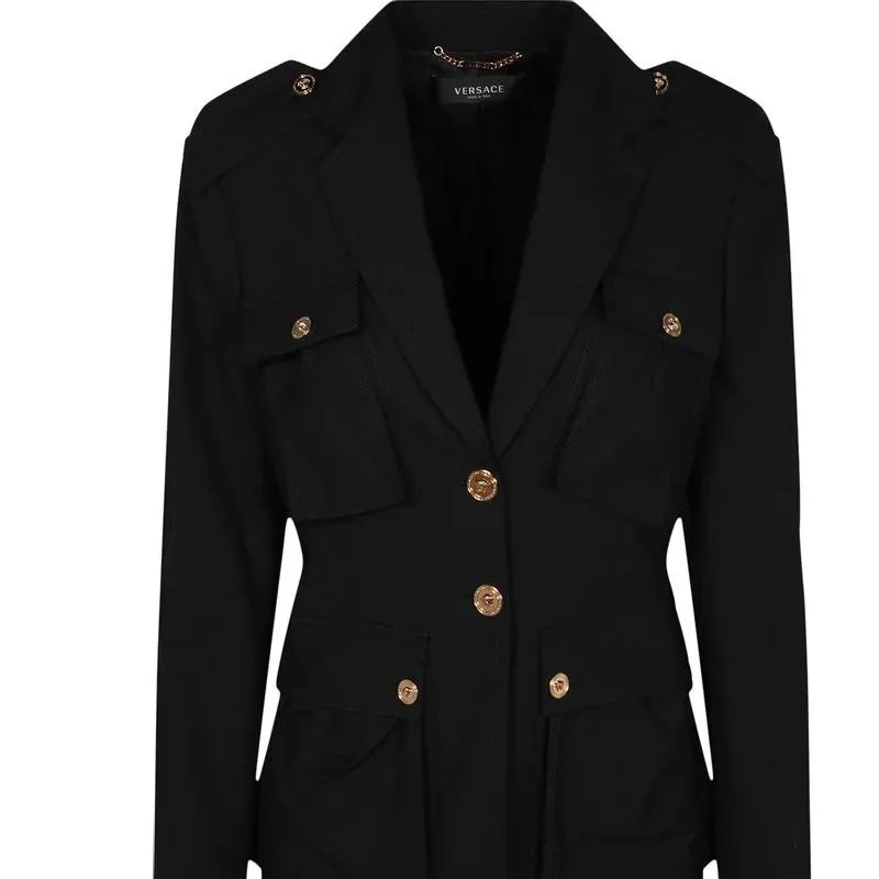 VERSACE Buttoned Blazer 'Black'-2