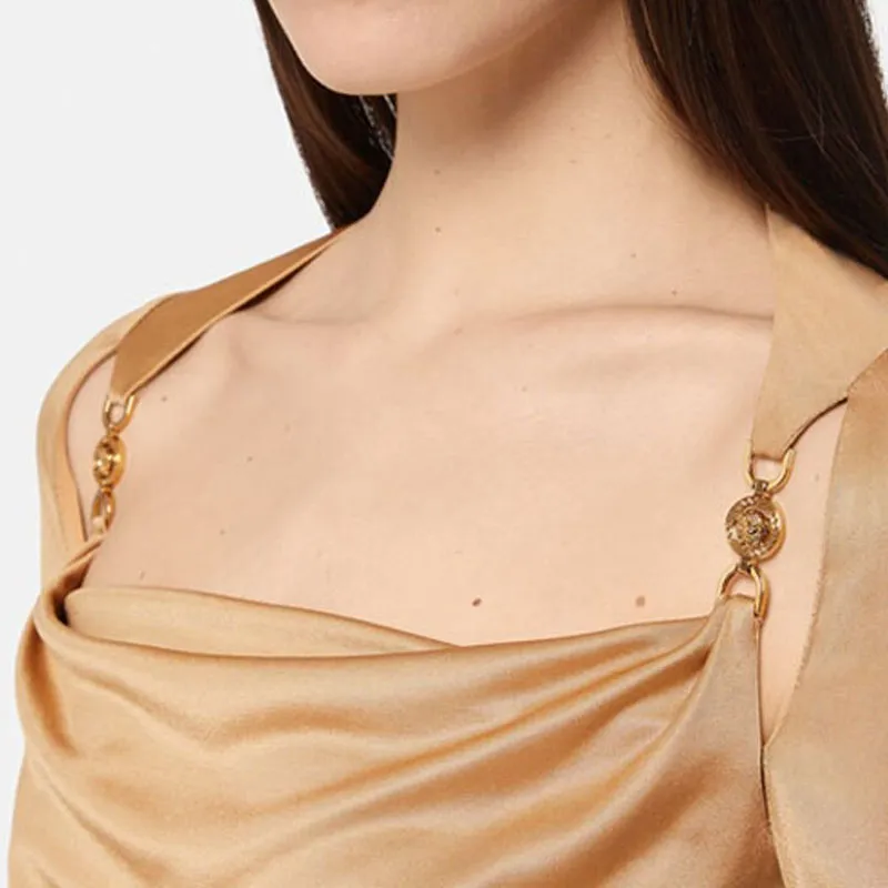 VERSACE T-Shirts Women's Brown-4