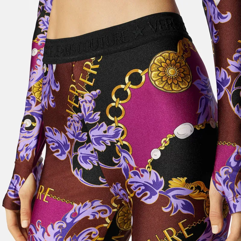 VERSACE Logo-print Leggings-1