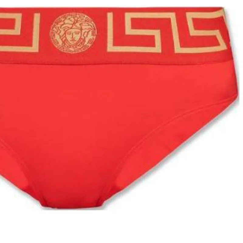 VERSACE Greca Printed Waistband Bikini Bottoms-2