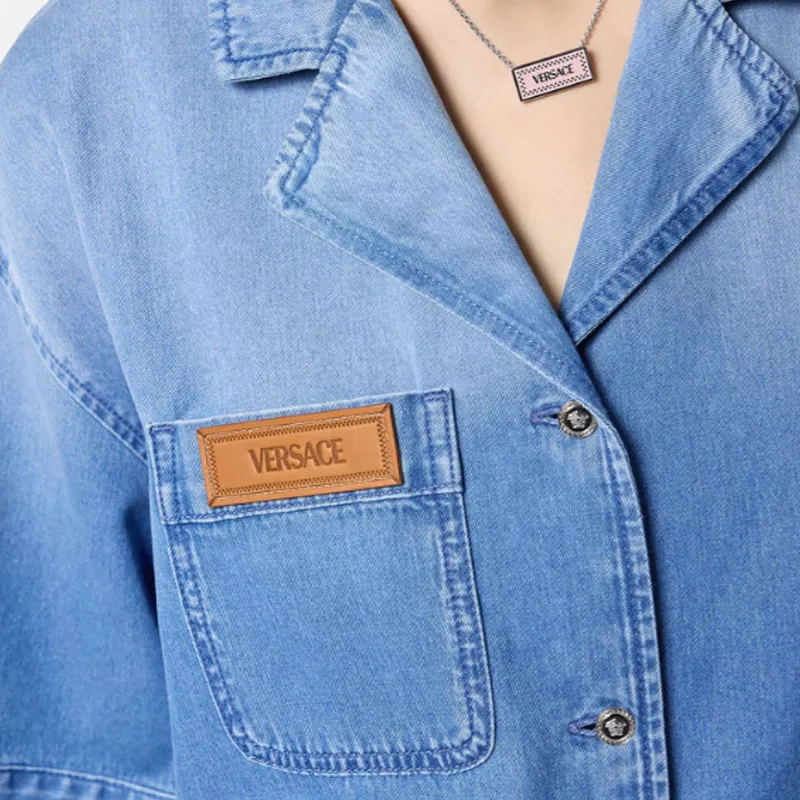 VERSACE Denim Shirt 'Medium Blue'-1