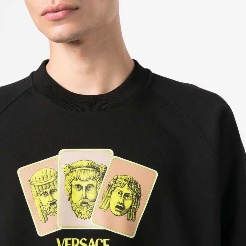 VERSACE Greek Masks Crew Sweatshirt-1