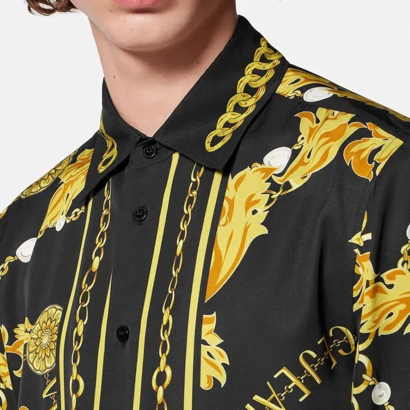 VERSACE Shirts Men Black-3