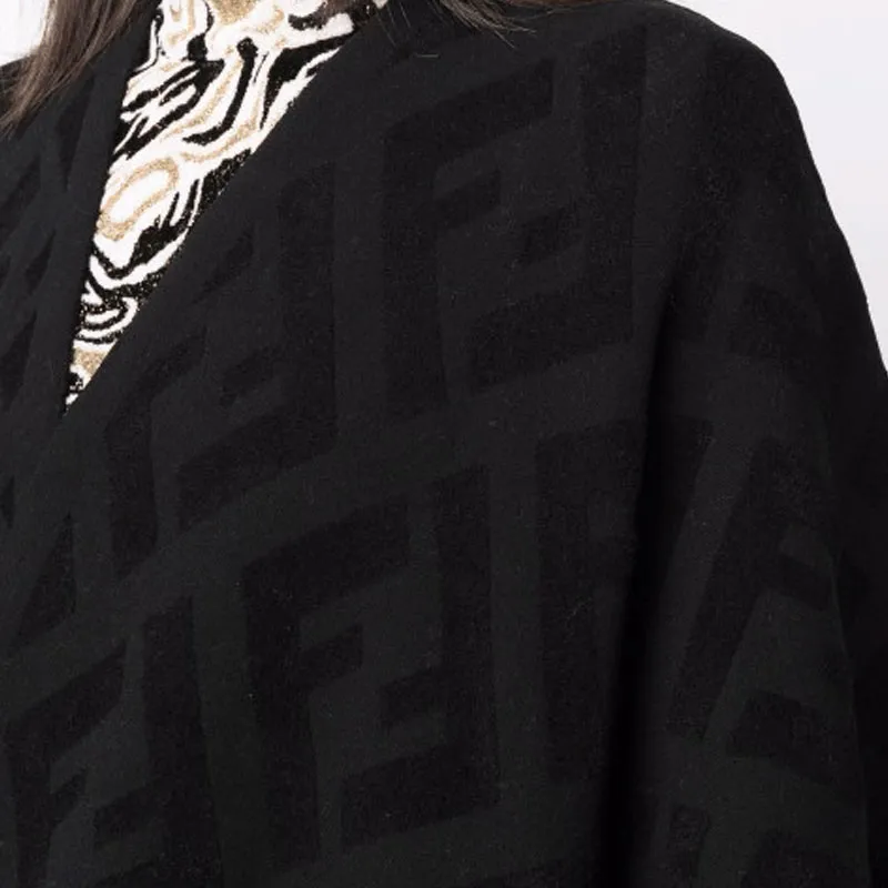 FENDI Cloaks Women's Black-4