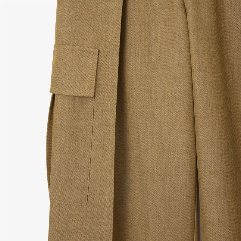 Burberry Pleated Cargo Trousers-4