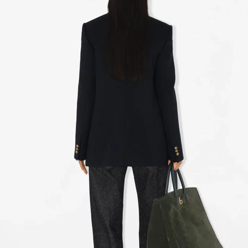 Burberry Wool Tailored Jacket 'Navy'-2
