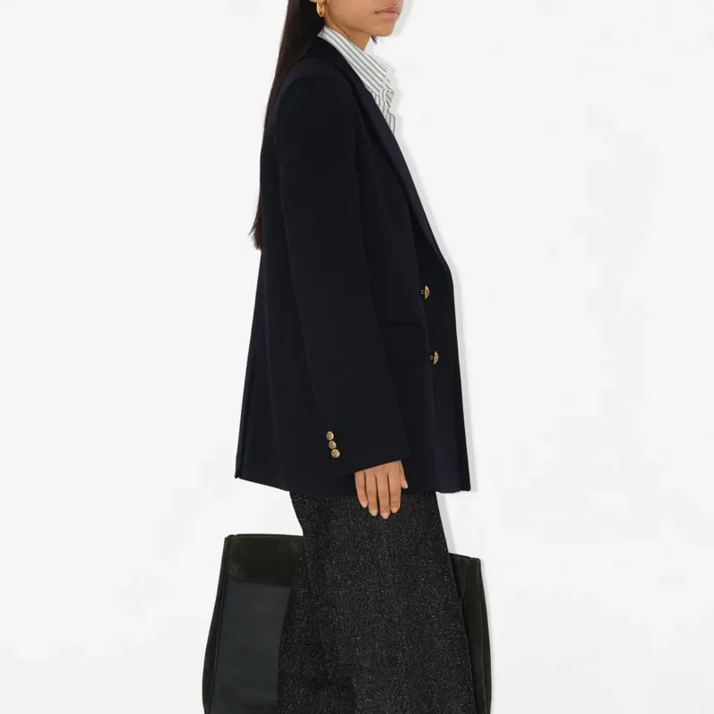 Burberry Wool Tailored Jacket 'Navy'-3