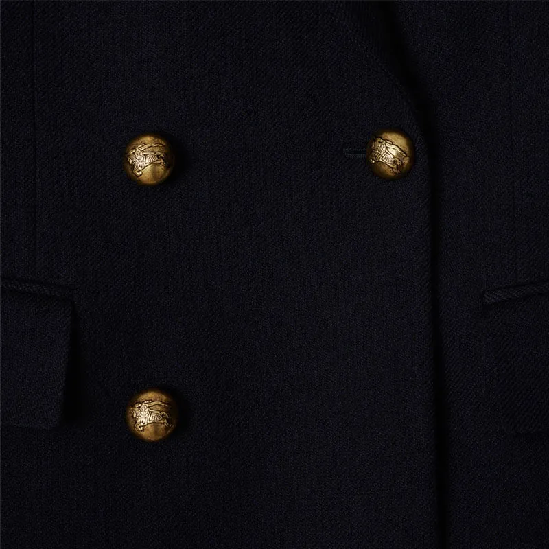 Burberry Wool Tailored Jacket 'Navy'-4