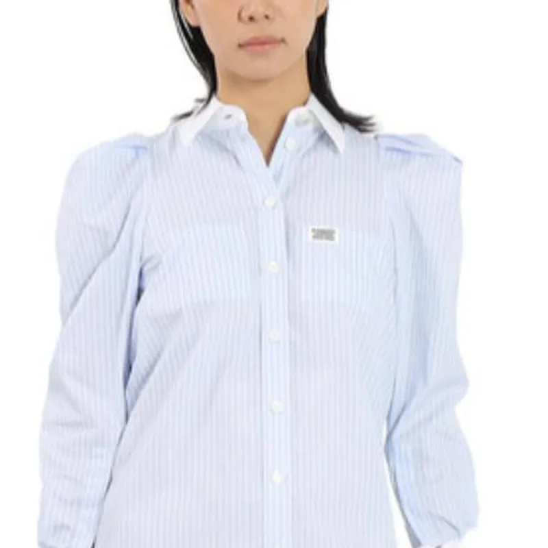 Burberry Long-Sleeved Dresses Women's Light Blue-1