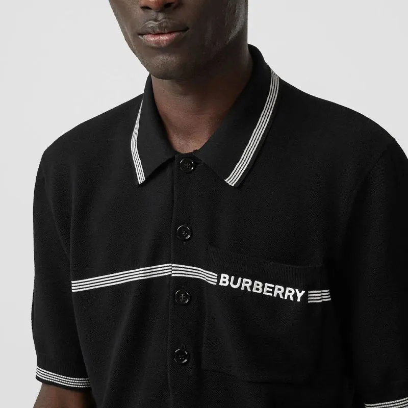 Burberry Polo Shirts Men Black-4