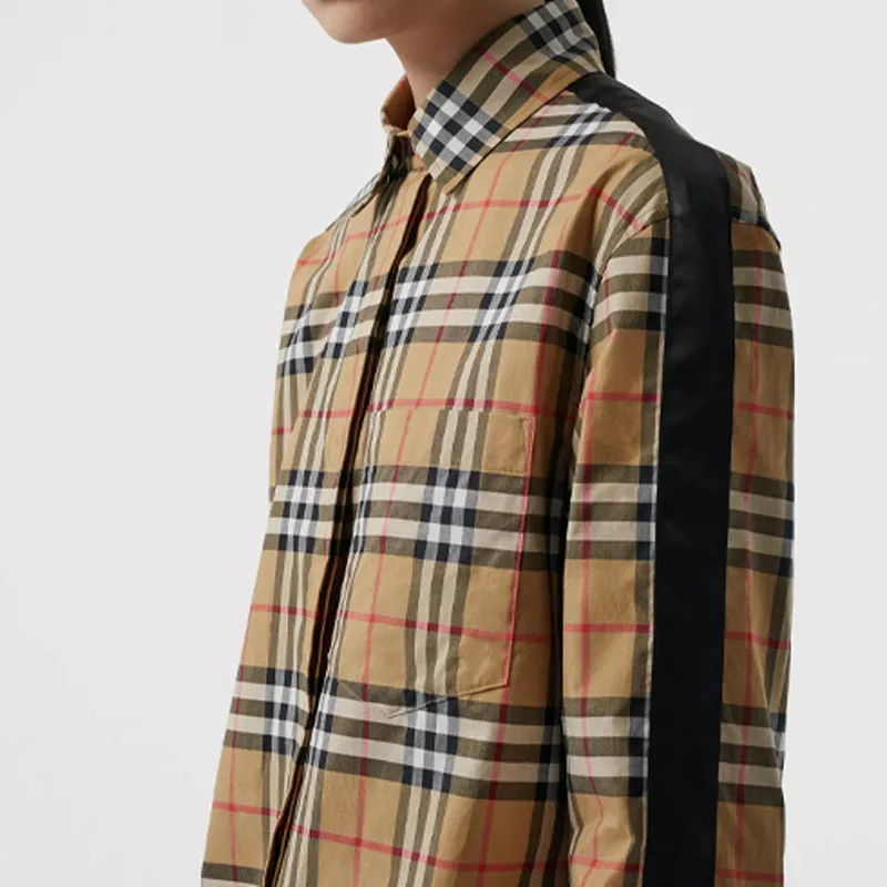 Burberry Shirt Women's Classical Style Yellow-3