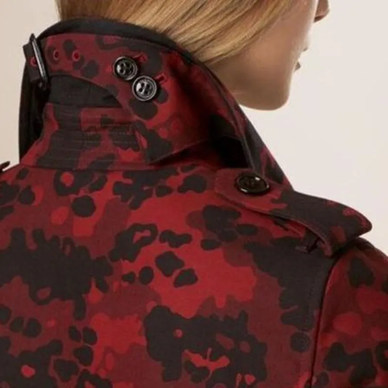 Burberry Trench Coat Women's Red-3