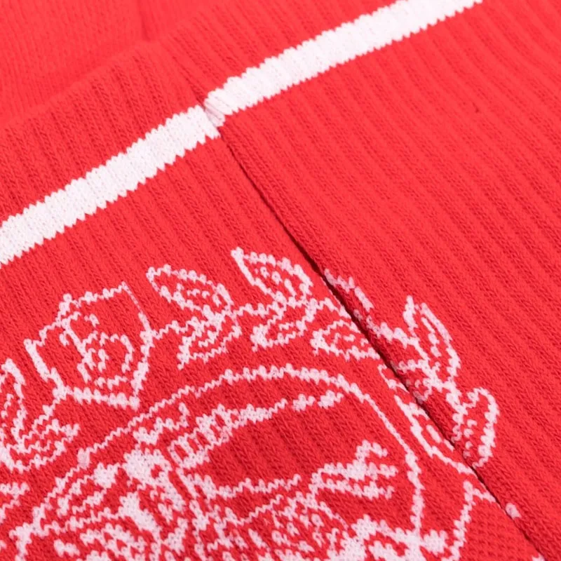 Burberry Intarsia Knit Logo Socks 'Red/White'-1