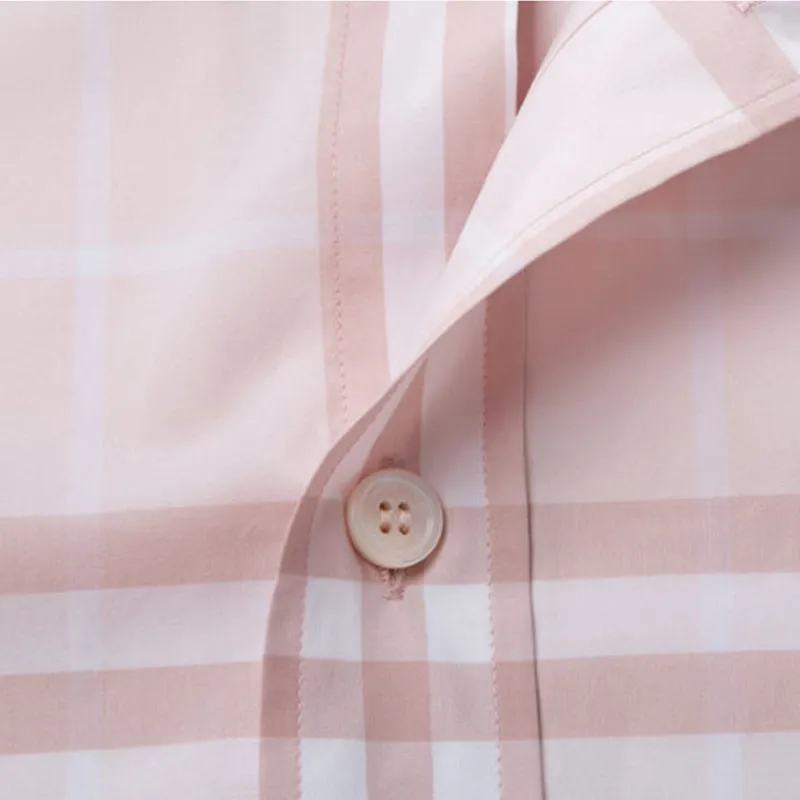 Burberry Shirts Men Pink-4