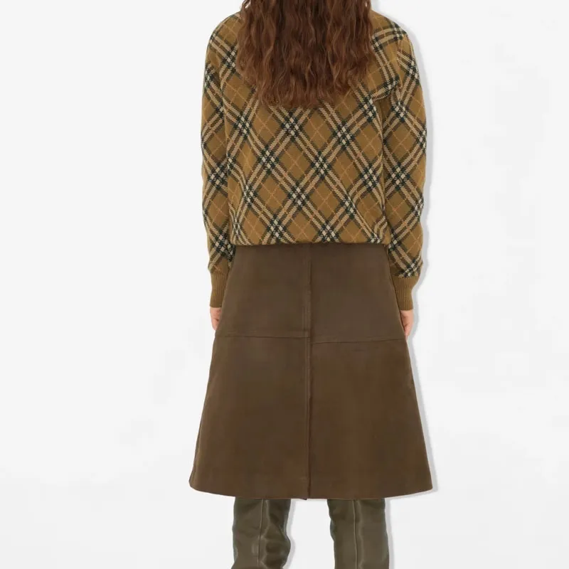 Burberry Checked Knitted Crewneck Jumper-2