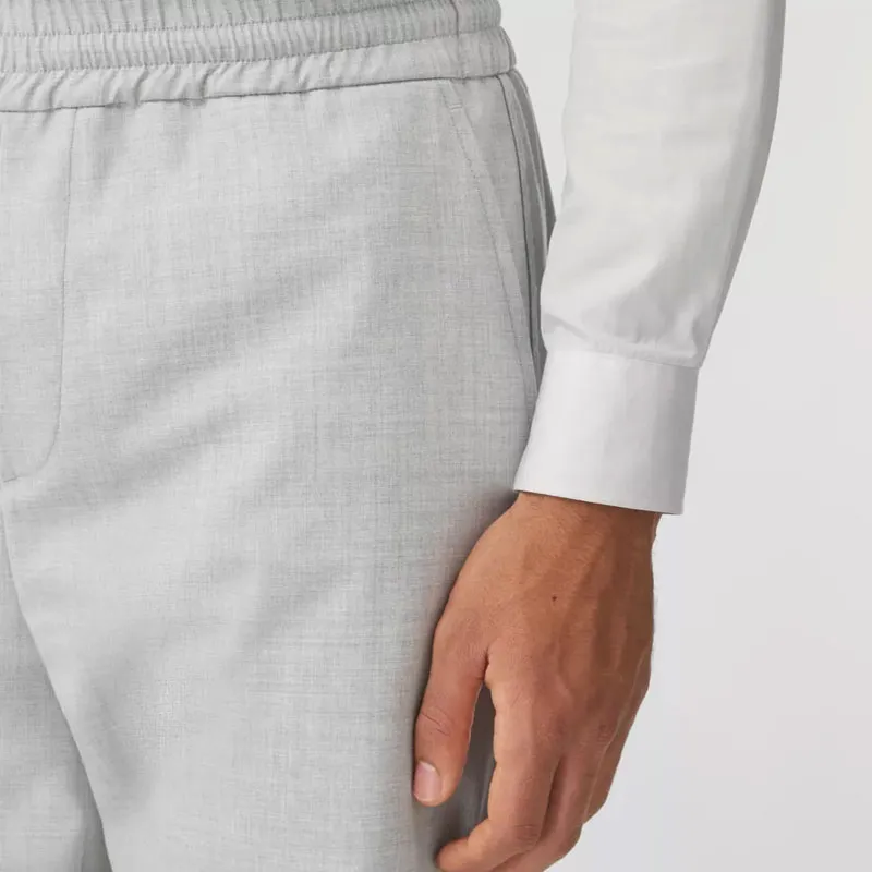Burberry Knitted Sweatpants Men Taupe Heather Gray-4