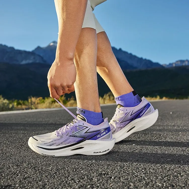 361° Feiran 2 Low Top Running Shoes Men's White Purple-6