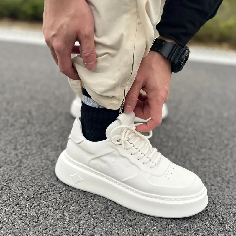 C°BANNER Stylish Skateboarding Shoes Men's White-6