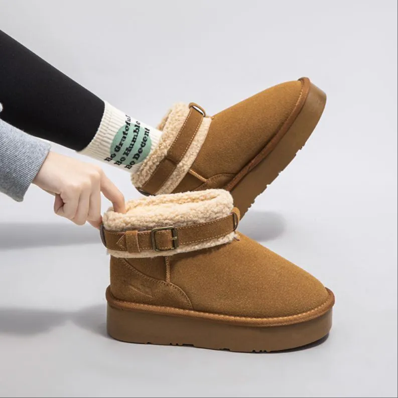 Warrior Cotton Boots Water-Resistant Wear-Resistant Slip-Resistant And Coverage Snow Boots Women's-11