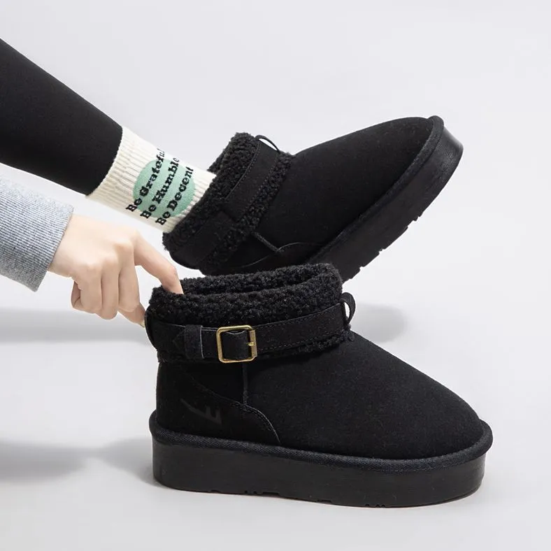 Warrior Cotton Boots Water-Resistant Wear-Resistant Slip-Resistant And Coverage Snow Boots Women's-8