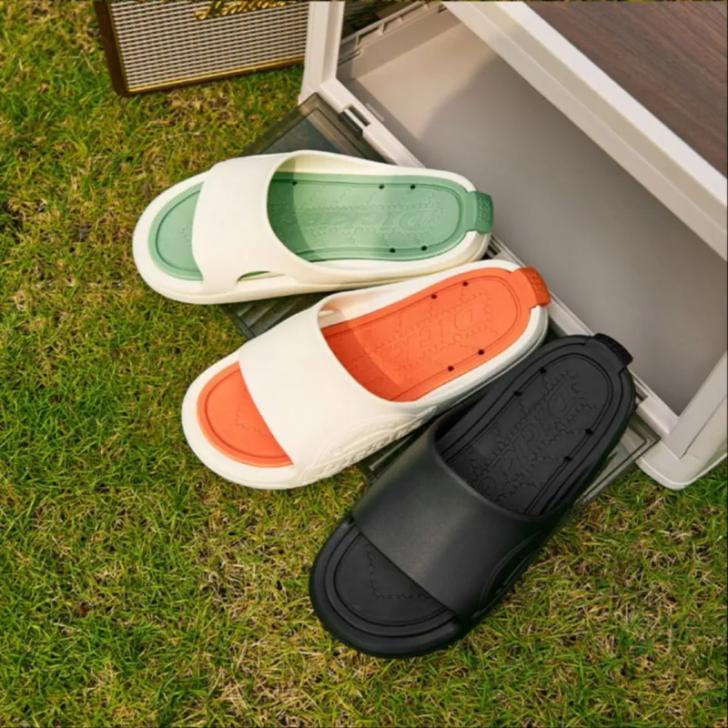 Dickies Slide Slippers Men's White Orange-5