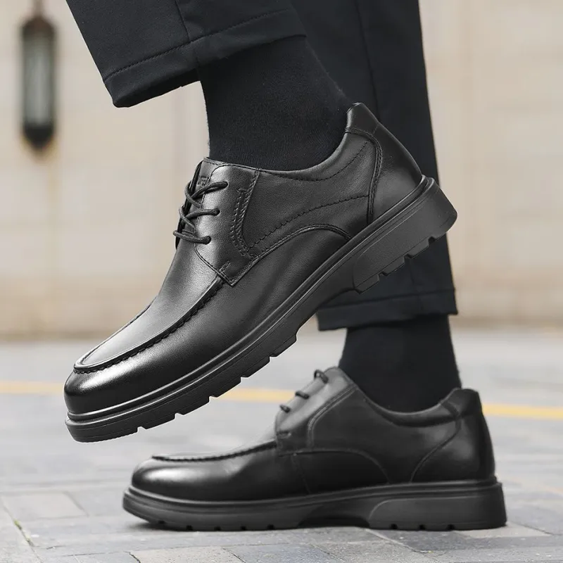 HLA Dress Shoes Men Low Top Black/Brown-6