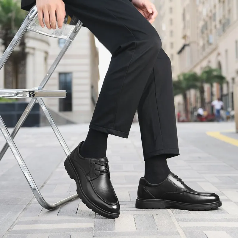 HLA Dress Shoes Men Low Top Black/Brown-8