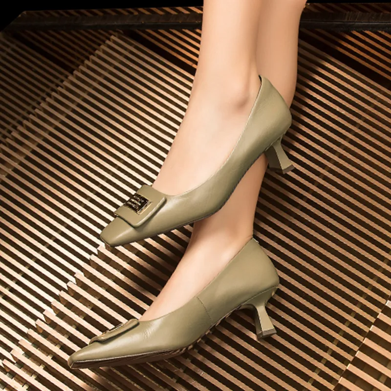 Coup De Foudre Block Heel High Heels 5.5cm Women's-11