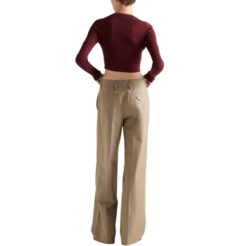 PRADA Twill Belted Trousers-2