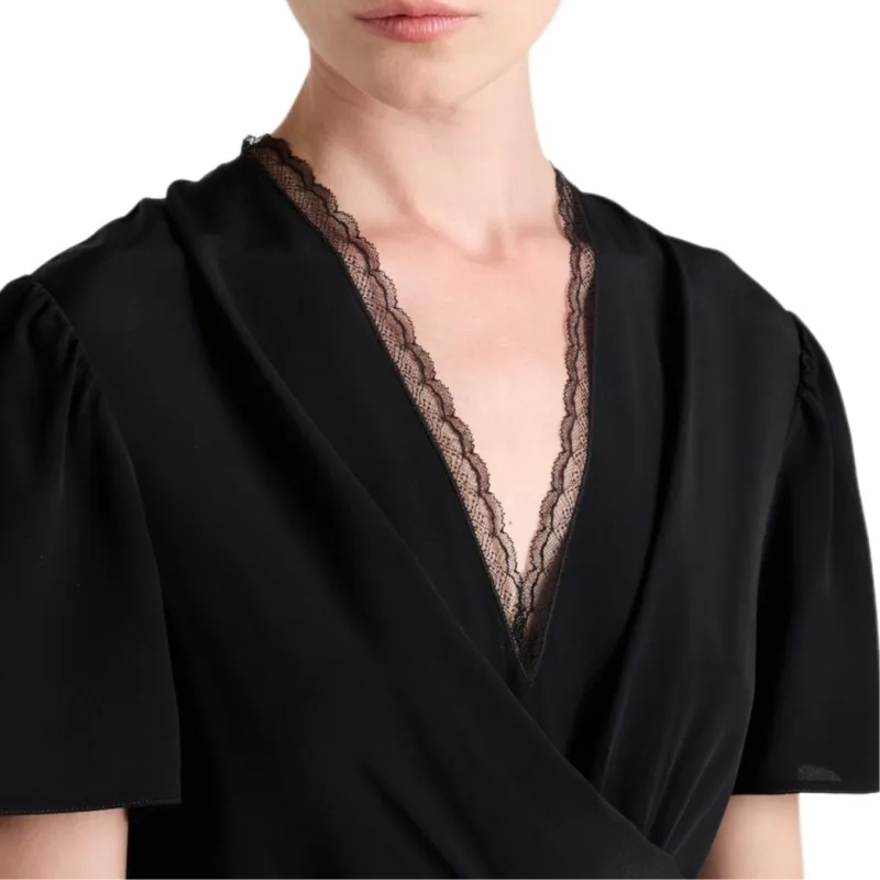 PRADA V neck Short sleeve Midi Dress-3